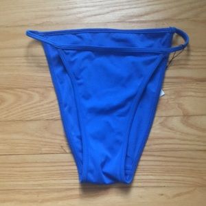 Blue high-cut bikini bottom minimal